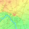 Mappa topografica Cremona, altitudine, rilievo