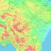 Mappa topografica Basilicata, altitudine, rilievo