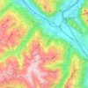 Mappa topografica Mels, altitudine, rilievo