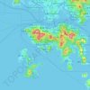 Mappa topografica 香港島, altitudine, rilievo