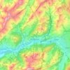 Mappa topografica Rougemont, altitudine, rilievo