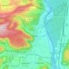 Mappa topografica Villigen, altitudine, rilievo