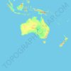 Mappa topografica Australia, altitudine, rilievo