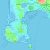 Mappa topografica Bacoli, altitudine, rilievo