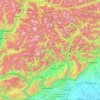 Mappa topografica Dolomiti, altitudine, rilievo