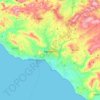 Mappa topografica Agrigento, altitudine, rilievo