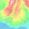 Mappa topografica Modica, altitudine, rilievo