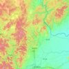 Mappa topografica 鹤岗市, altitudine, rilievo