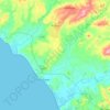 Mappa topografica Ribera, altitudine, rilievo