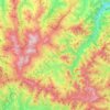 Mappa topografica Firenzuola, altitudine, rilievo