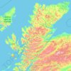 Mappa topografica Highland, altitudine, rilievo