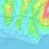 Mappa topografica Bordighera, altitudine, rilievo