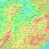 Mappa topografica 江西省, altitudine, rilievo