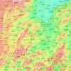 Mappa topografica 湖南省, altitudine, rilievo