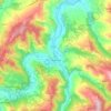 Mappa topografica Cortemilia, altitudine, rilievo