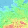 Mappa topografica Niedersachsen, altitudine, rilievo