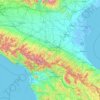 Mappa topografica Emilia-Romagna, altitudine, rilievo