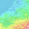 Mappa topografica Vlaanderen, altitudine, rilievo