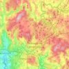 Mappa topografica Santiago de Compostela, altitudine, rilievo