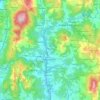 Mappa topografica Ponteareas, altitudine, rilievo