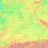 Mappa topografica Bayern, altitudine, rilievo