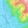 Mappa topografica Yvorne, altitudine, rilievo