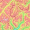 Mappa topografica Alpi di Livigno, altitudine, rilievo