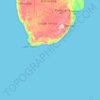 Mappa topografica South Africa, altitudine, rilievo