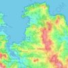 Mappa topografica Oleiros, altitudine, rilievo