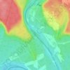 Mappa topografica Fiume Ticino, altitudine, rilievo